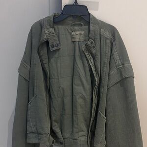 We The Free Sage Green Bomber Jacket
